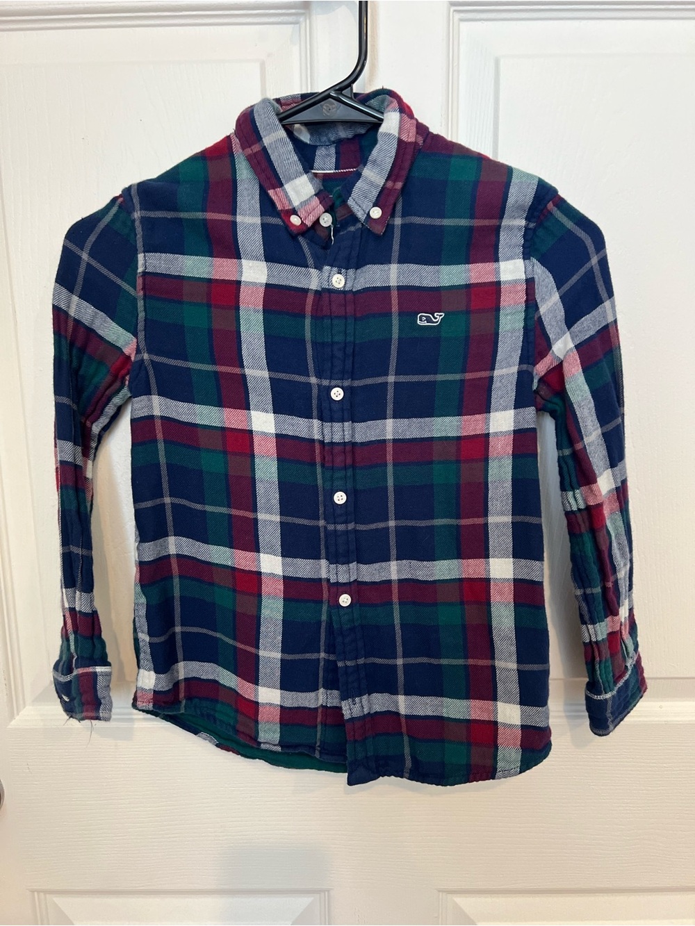 Vineyard Vines Boys Plaid Button-Down Shirt in Navy, Green, Red